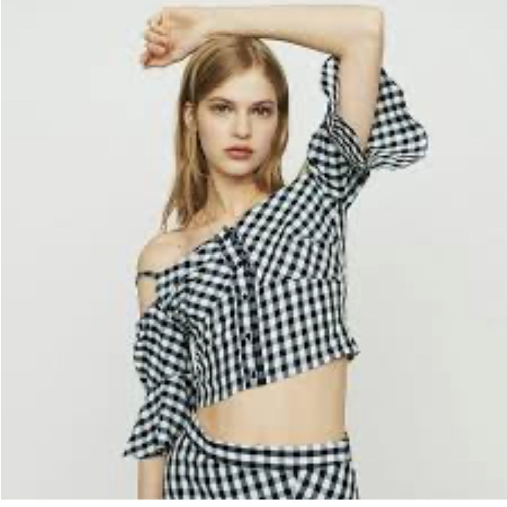 Anthropologie Maje Lapri Checkered Top | Size Small